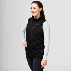 Heat Experience Women's HeatX Heated Fleece Vest Black