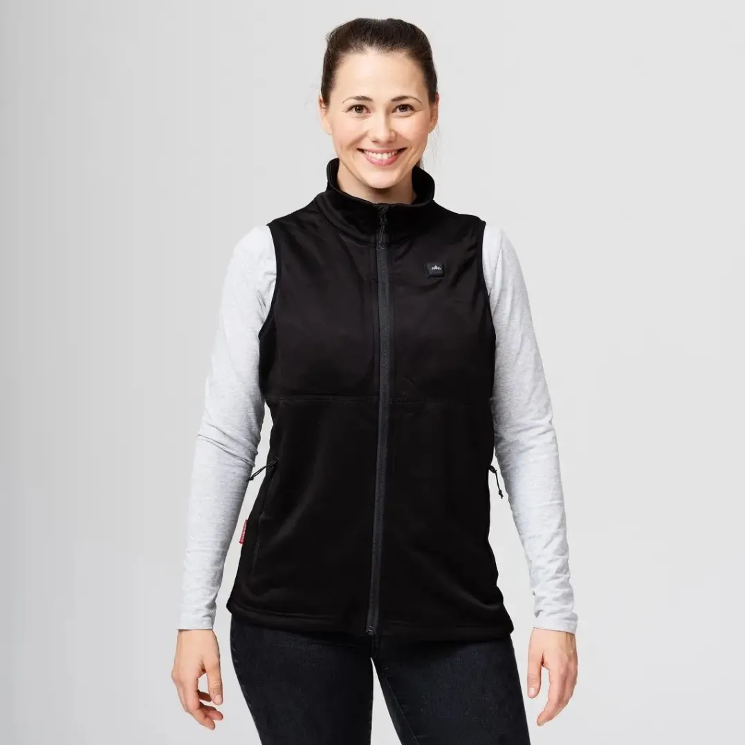 Heat Experience Women's HeatX Heated Fleece Vest Black