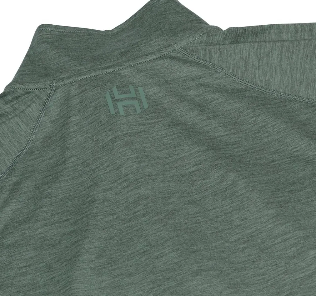 Hellner Nunis Halfzip Ls Tee Men Laurel Wreath Melange