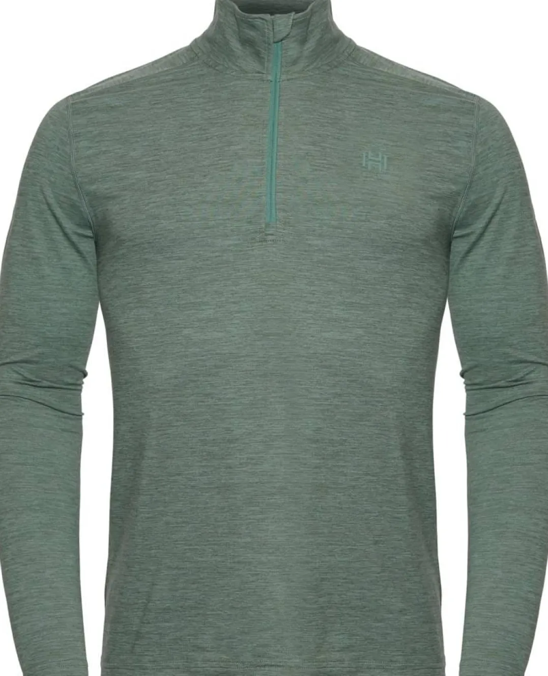 Hellner Nunis Halfzip Ls Tee Men Laurel Wreath Melange