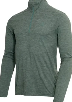 Hellner Nunis Halfzip Ls Tee Men Laurel Wreath Melange