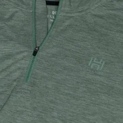 Hellner Nunis Halfzip Ls Tee Men Laurel Wreath Melange