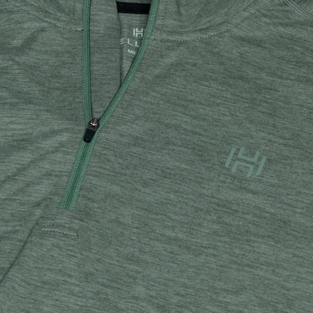 Hellner Nunis Halfzip Ls Tee Men Laurel Wreath Melange
