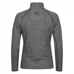 Hellner Nunis Halfzip Ls Tee Wmn Black Beauty Melange