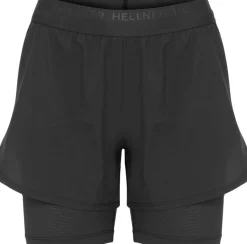 Hellner Women's Kelva 2-In-1 Running Long Tights Black Beauty/black Beauty