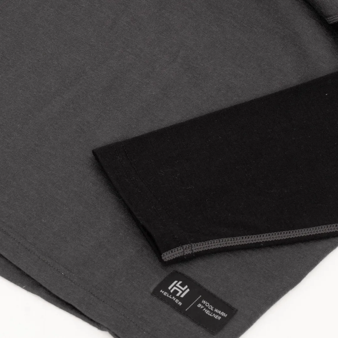 Hellner Wool Warm Base Layer Ls Men Phantom/Black Beauty