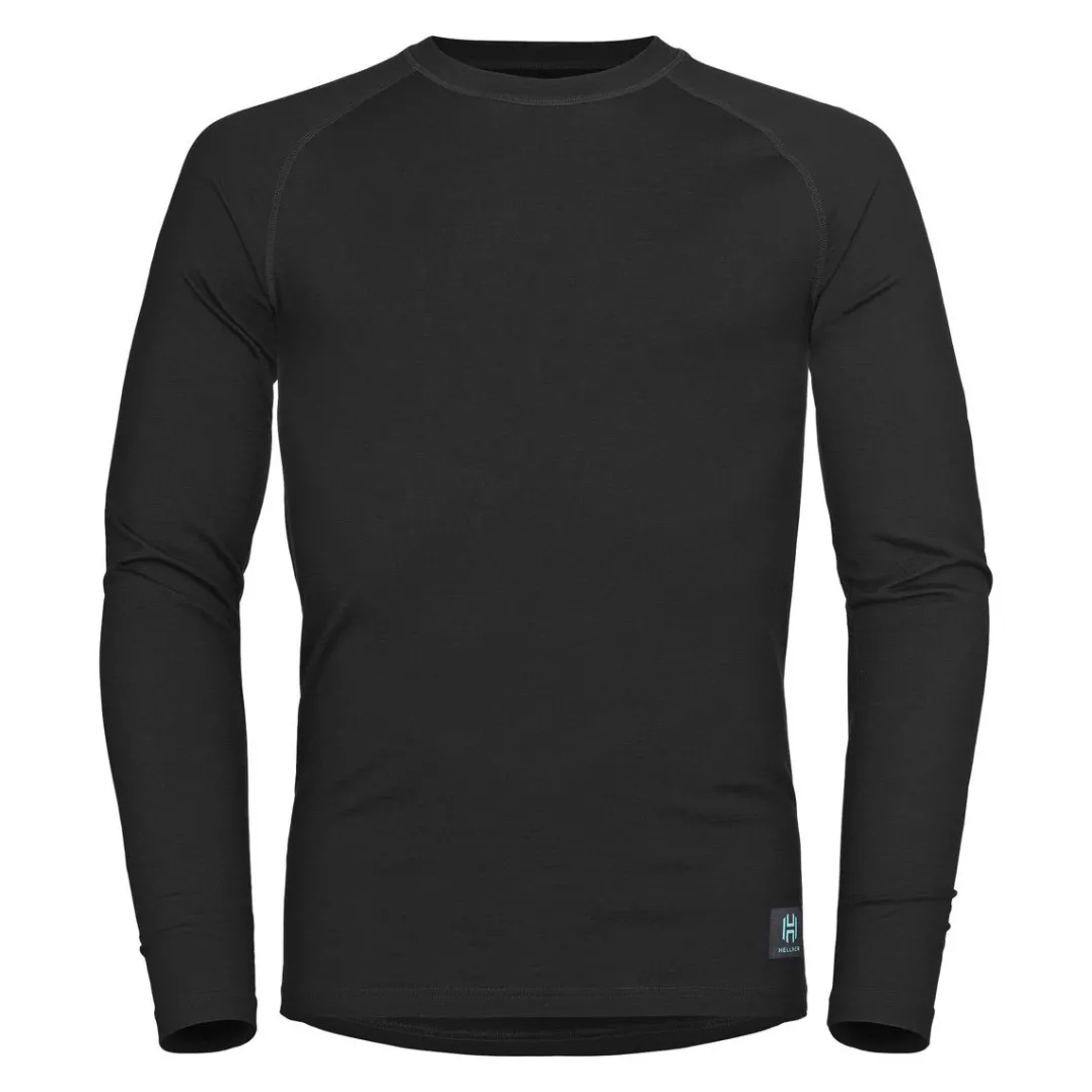 Hellner Wool Warm Base Layer Ls Men Black Beauty