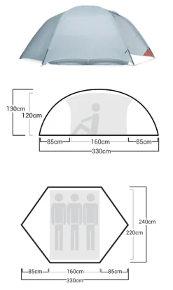 Helsport Superlight Reinsfjell 3 Adventure Grey