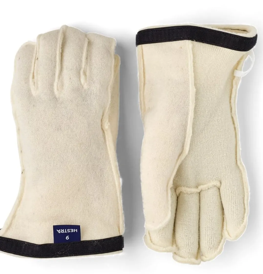 Hestra Heli Ski Wool Liner - 5 Finger Off White
