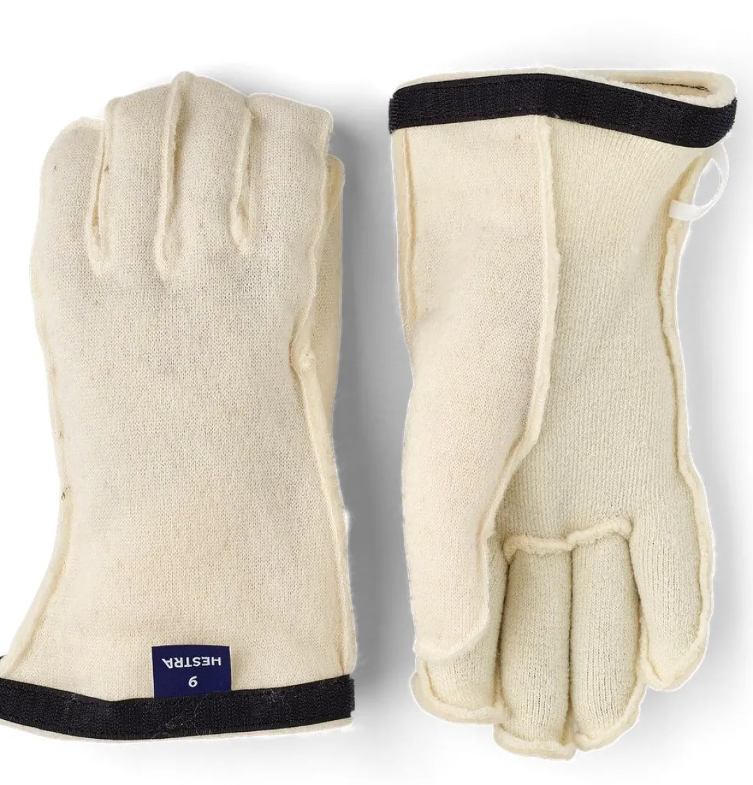 Hestra Heli Ski Wool Liner - 5 Finger Off White