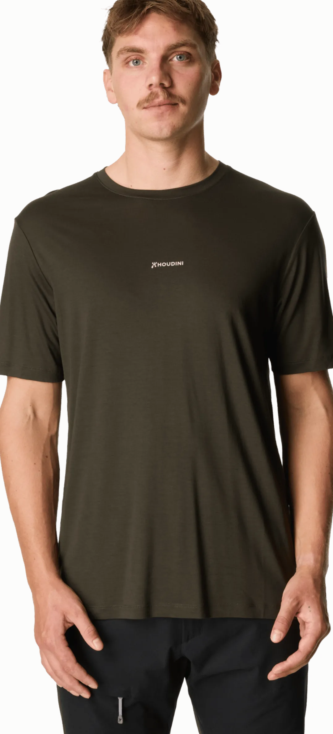 Houdini Men's Tree Message Tee Green Illusion / Houdini Logo