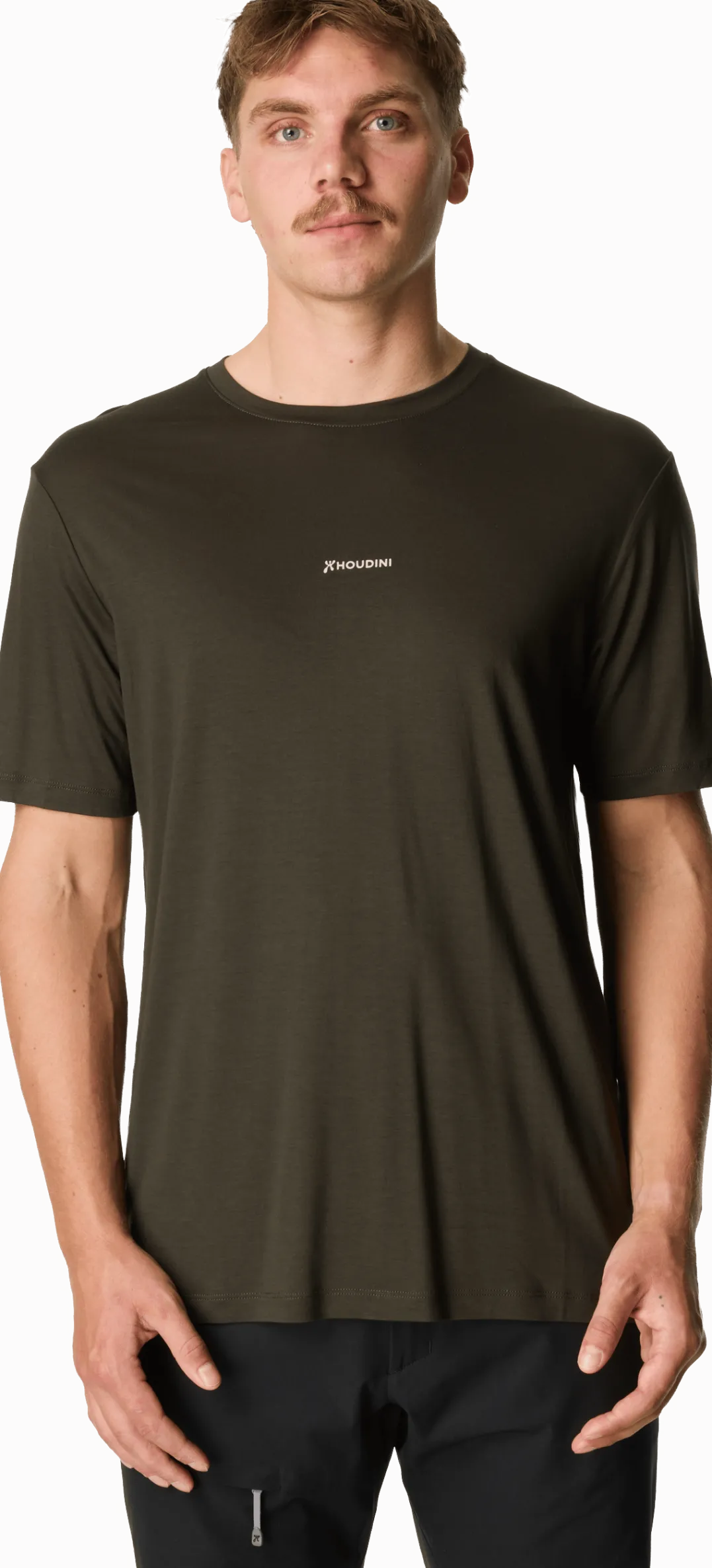 Houdini Men's Tree Message Tee Green Illusion / Houdini Logo