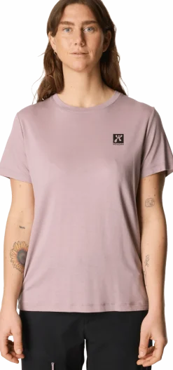 Houdini Women's Tree Message Tee Sky Purple / Retro Rebel