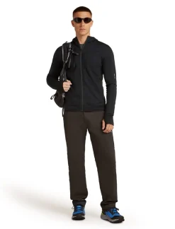 Icebreaker Men Merinoblend300 Realfleece™ Descend Ls Zip Hoodie Black