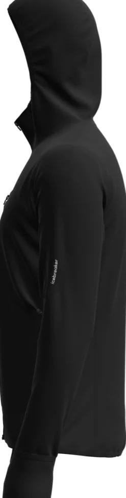 Icebreaker Men Merinoblend300 Realfleece™ Descend Ls Zip Hoodie Black