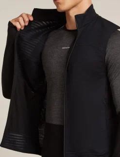 Icebreaker Men Merino Blend 300 Realfleece™ Descender Vest Black