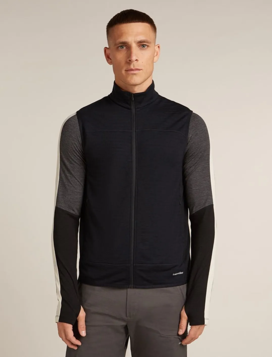 Icebreaker Men Merino Blend 300 Realfleece™ Descender Vest Black