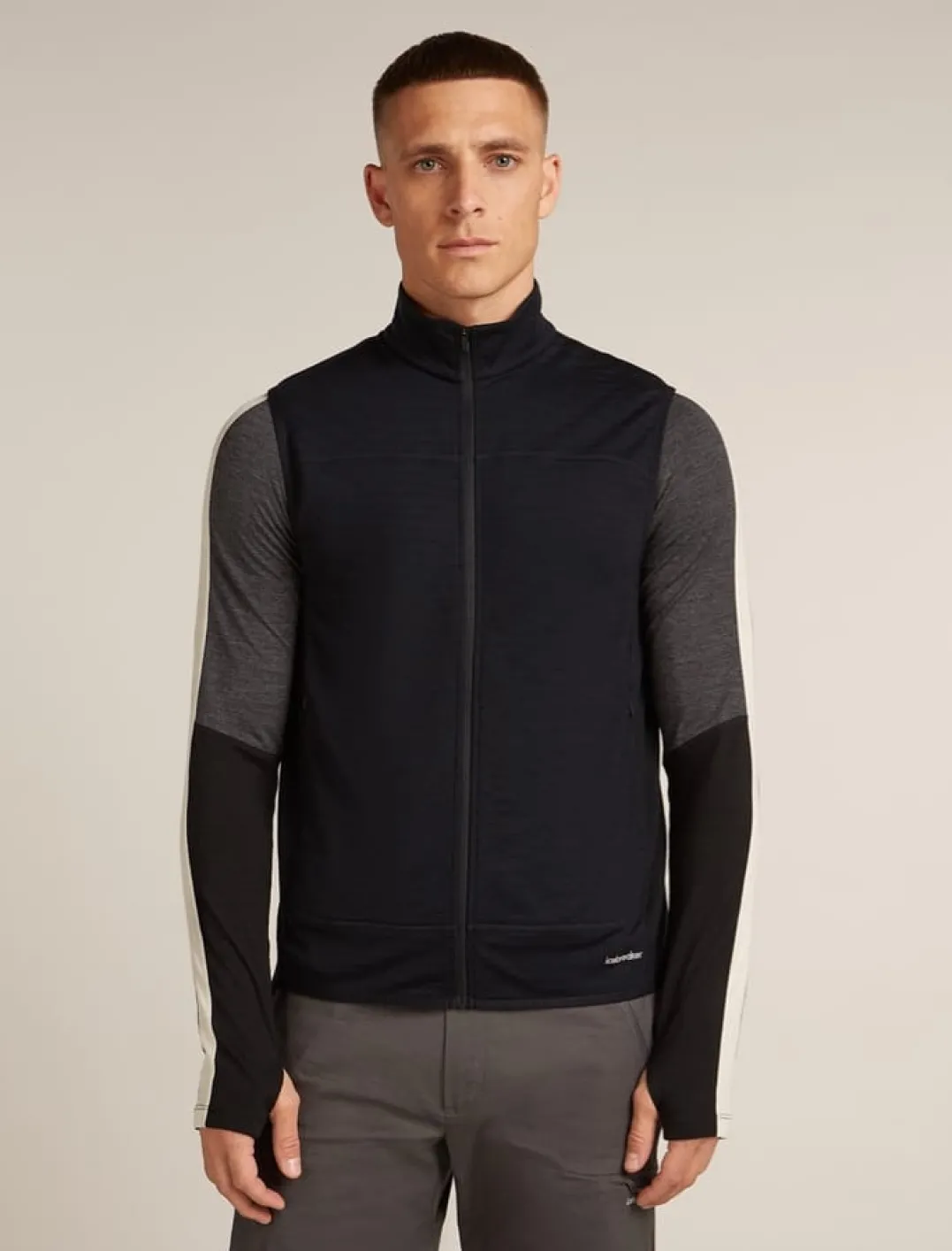Icebreaker Men Merino Blend 300 Realfleece™ Descender Vest Black