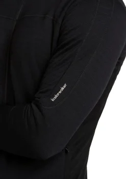 Icebreaker Men Merino Blend 300 Realfleece™ Descender Ls Zip Black