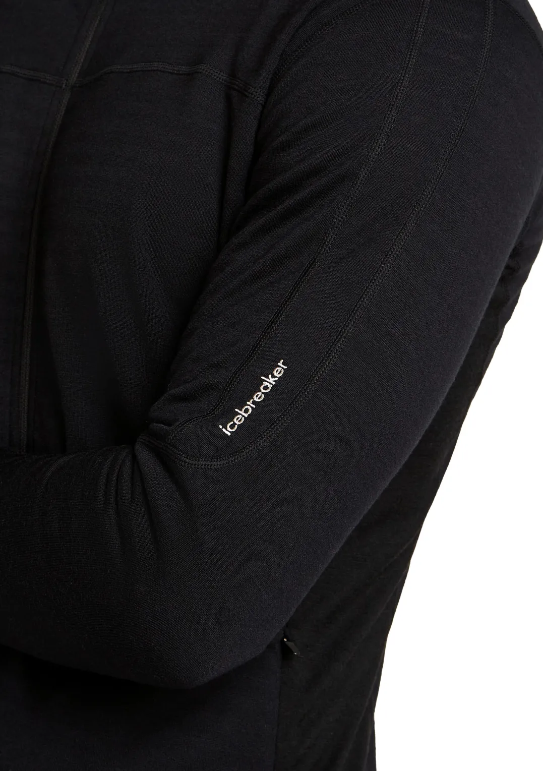 Icebreaker Men Merino Blend 300 Realfleece™ Descender Ls Zip Black