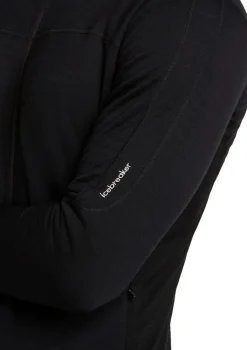 Icebreaker Men Merino Blend 300 Realfleece™ Descender Ls Zip Black