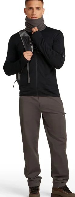 Icebreaker Men Merino Blend 300 Realfleece™ Descender Ls Zip Black
