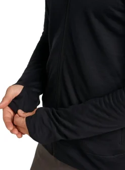 Icebreaker Men Merino Blend 300 Realfleece™ Descender Ls Zip Black