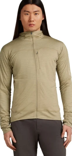 Icebreaker Men Merino Blend 300 Realfleece™ Descender Ls Zip Hoodie Flagstone