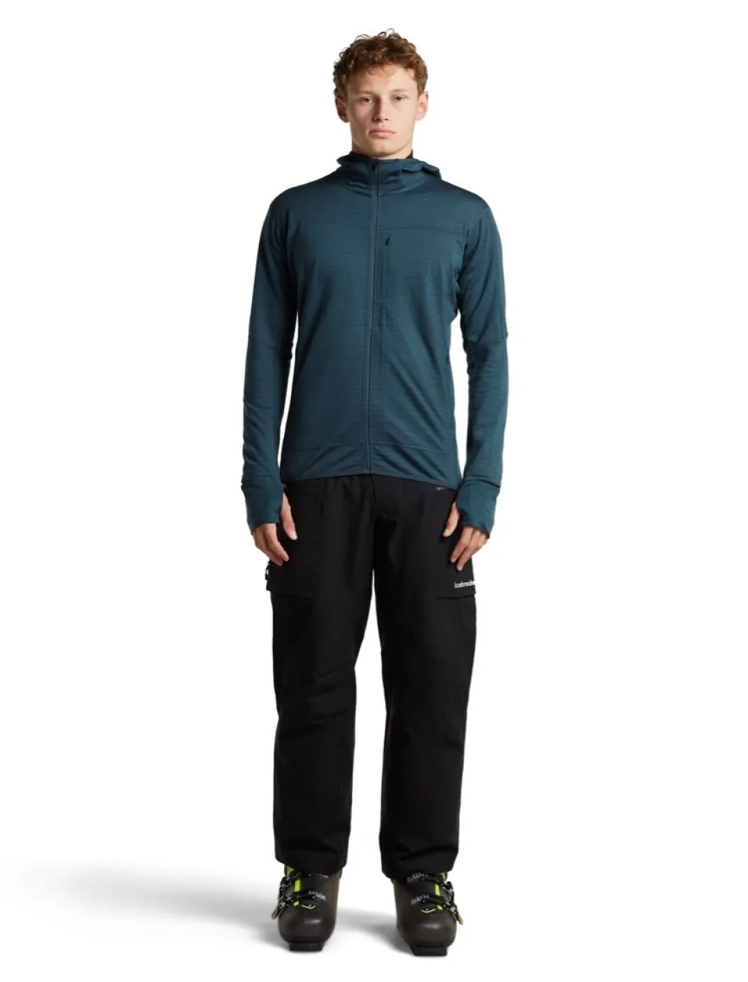 Icebreaker Men Merinoblend300 Realfleece™ Descend Ls Zip Hoodie Abyss