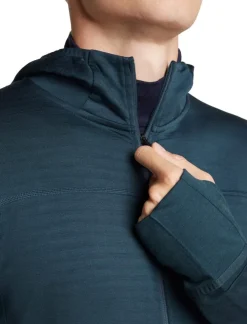 Icebreaker Men Merinoblend300 Realfleece™ Descend Ls Zip Hoodie Abyss