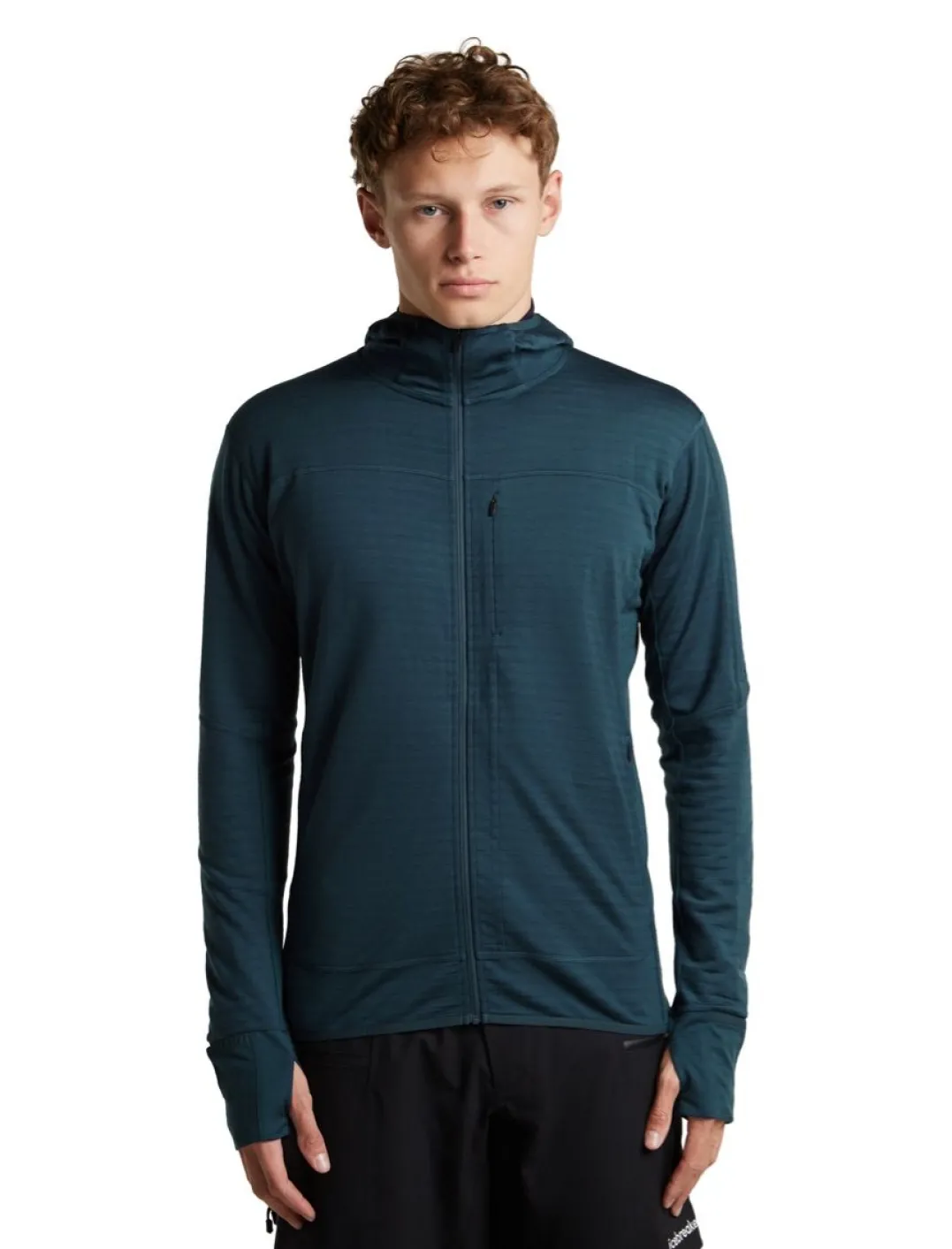 Icebreaker Men Merinoblend300 Realfleece™ Descend Ls Zip Hoodie Abyss