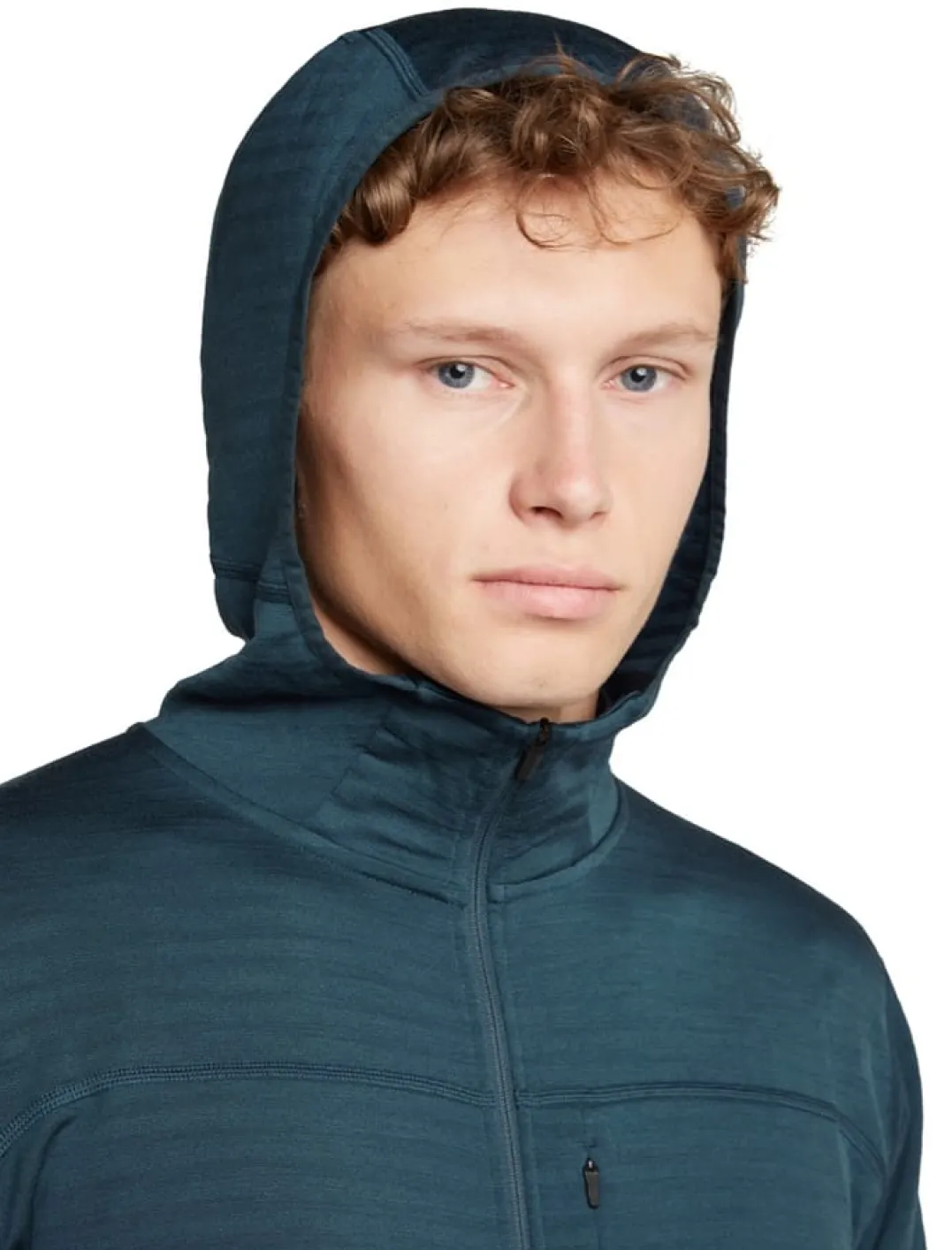 Icebreaker Men Merinoblend300 Realfleece™ Descend Ls Zip Hoodie Abyss