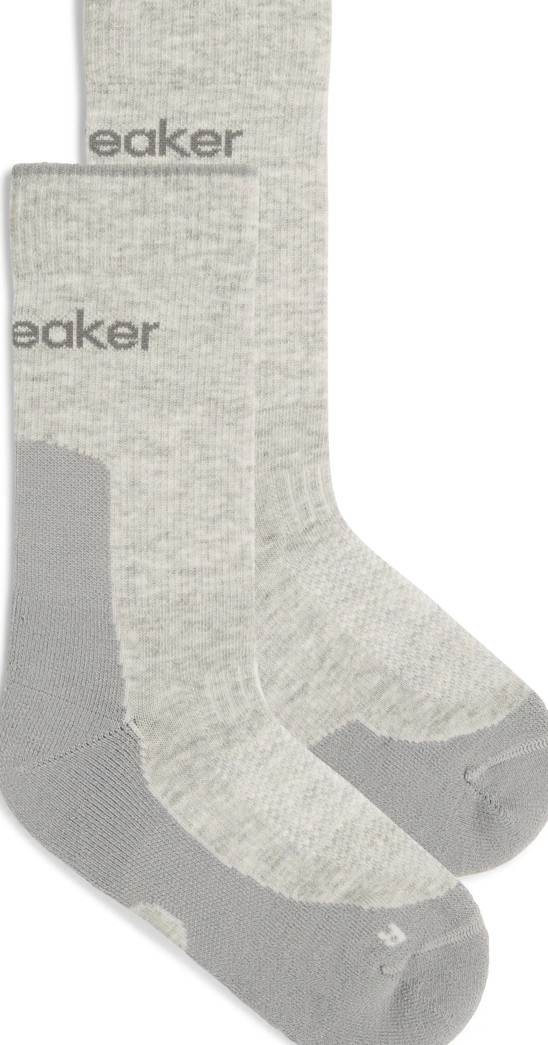 Icebreaker Men Merino Hike+ Light Crew Blizzard Hthr/alloy