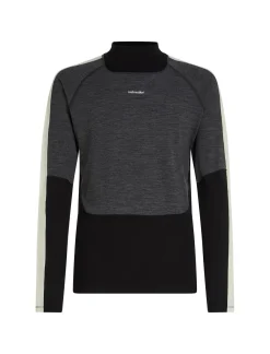 Icebreaker Men Merino 200 Oasis+ Ls High Neck Black/jet Hthr/undyed/cb