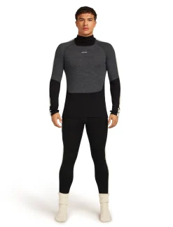 Icebreaker Men Merino 200 Oasis+ Ls High Neck Black/jet Hthr/undyed/cb