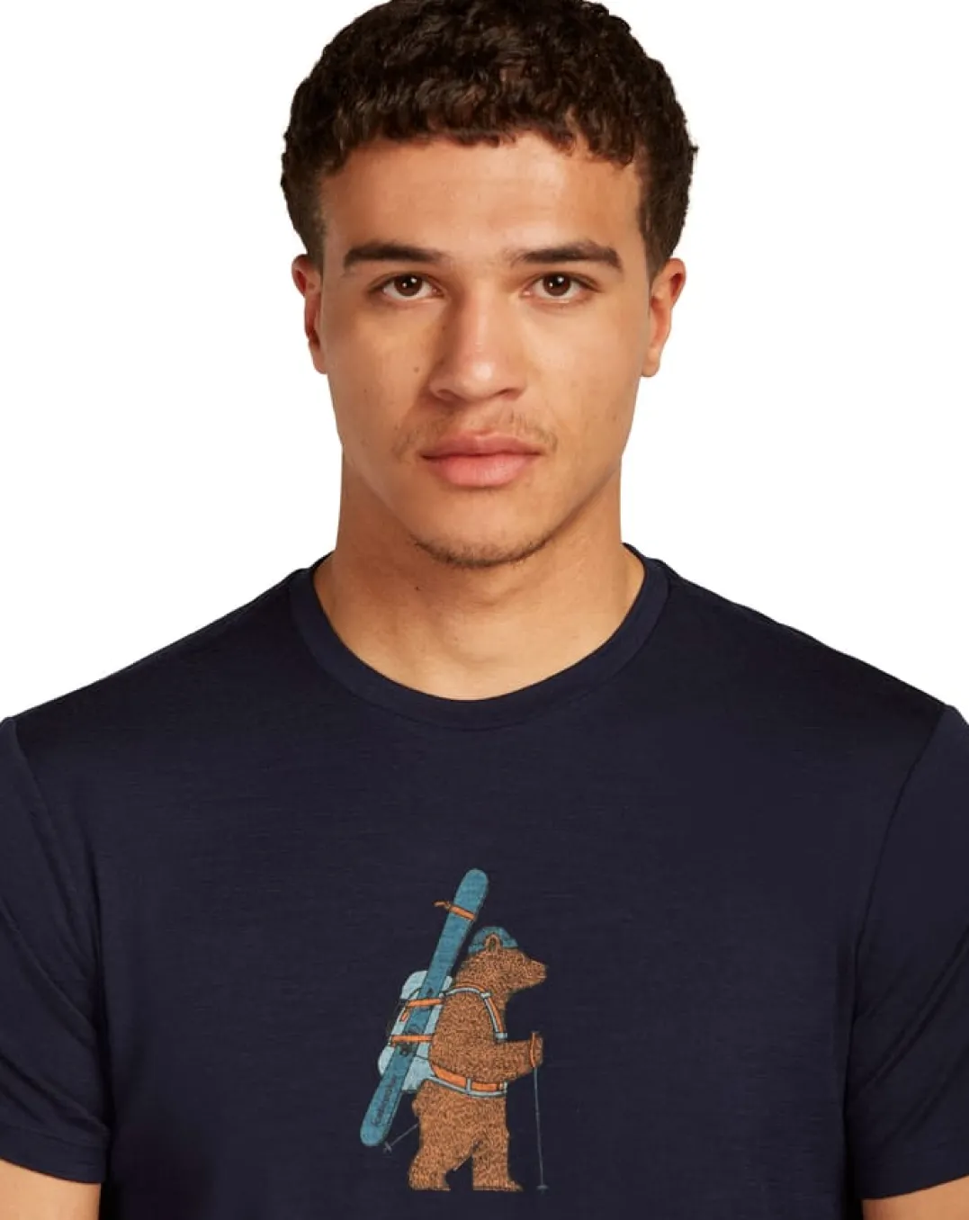 Icebreaker Men Merino 150 Tech Lite Ss Tee Bear Tour Midnight Navy