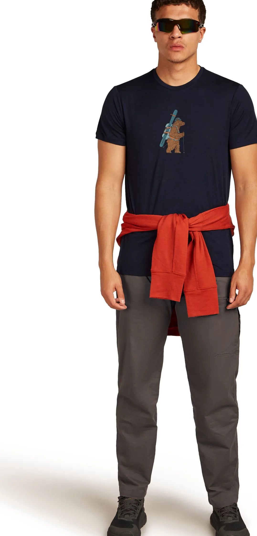 Icebreaker Men Merino 150 Tech Lite Ss Tee Bear Tour Midnight Navy