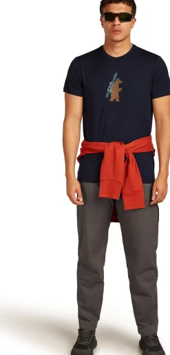 Icebreaker Men Merino 150 Tech Lite Ss Tee Bear Tour Midnight Navy