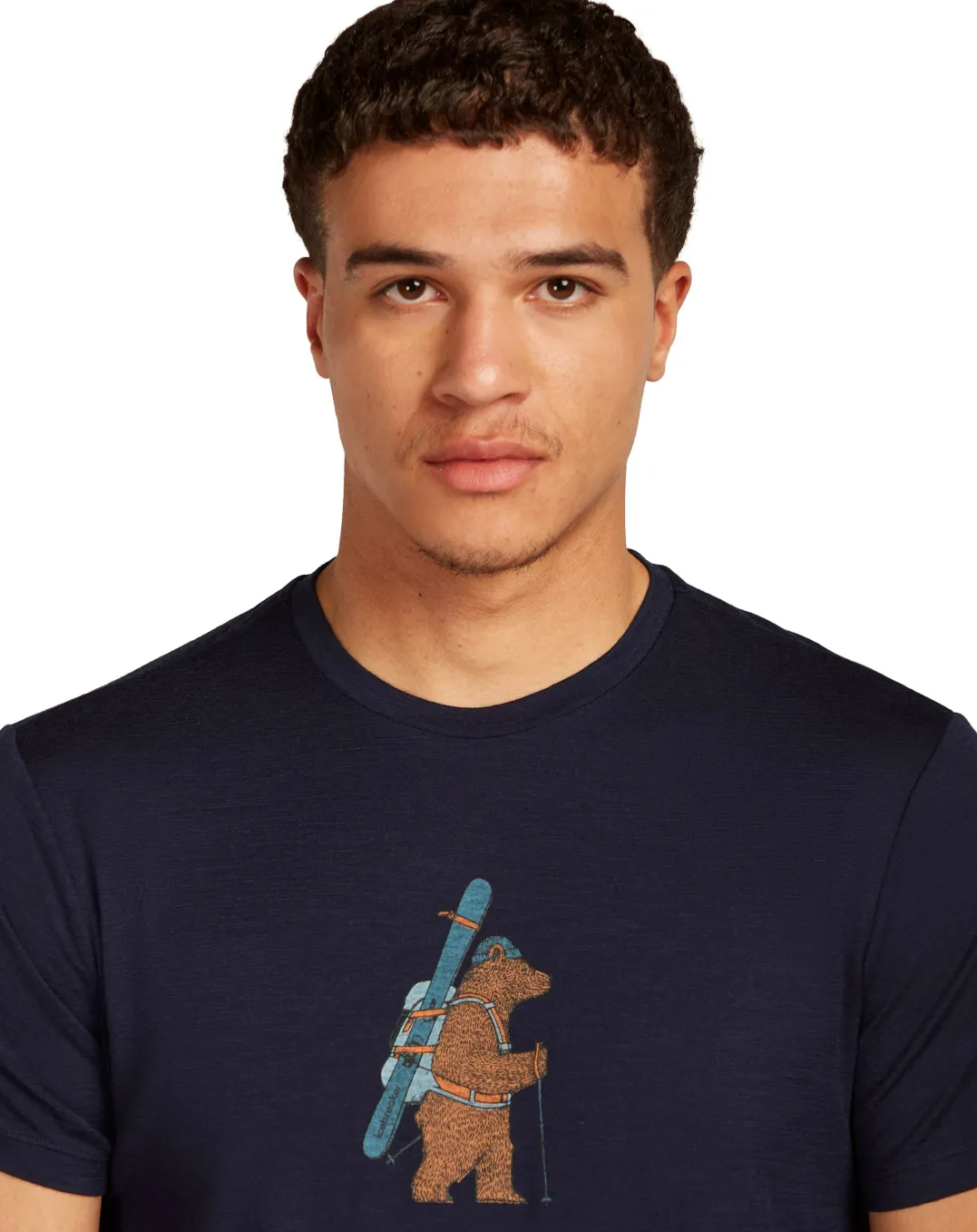Icebreaker Men Merino 150 Tech Lite Ss Tee Bear Tour Midnight Navy