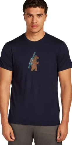 Icebreaker Men Merino 150 Tech Lite Ss Tee Bear Tour Midnight Navy
