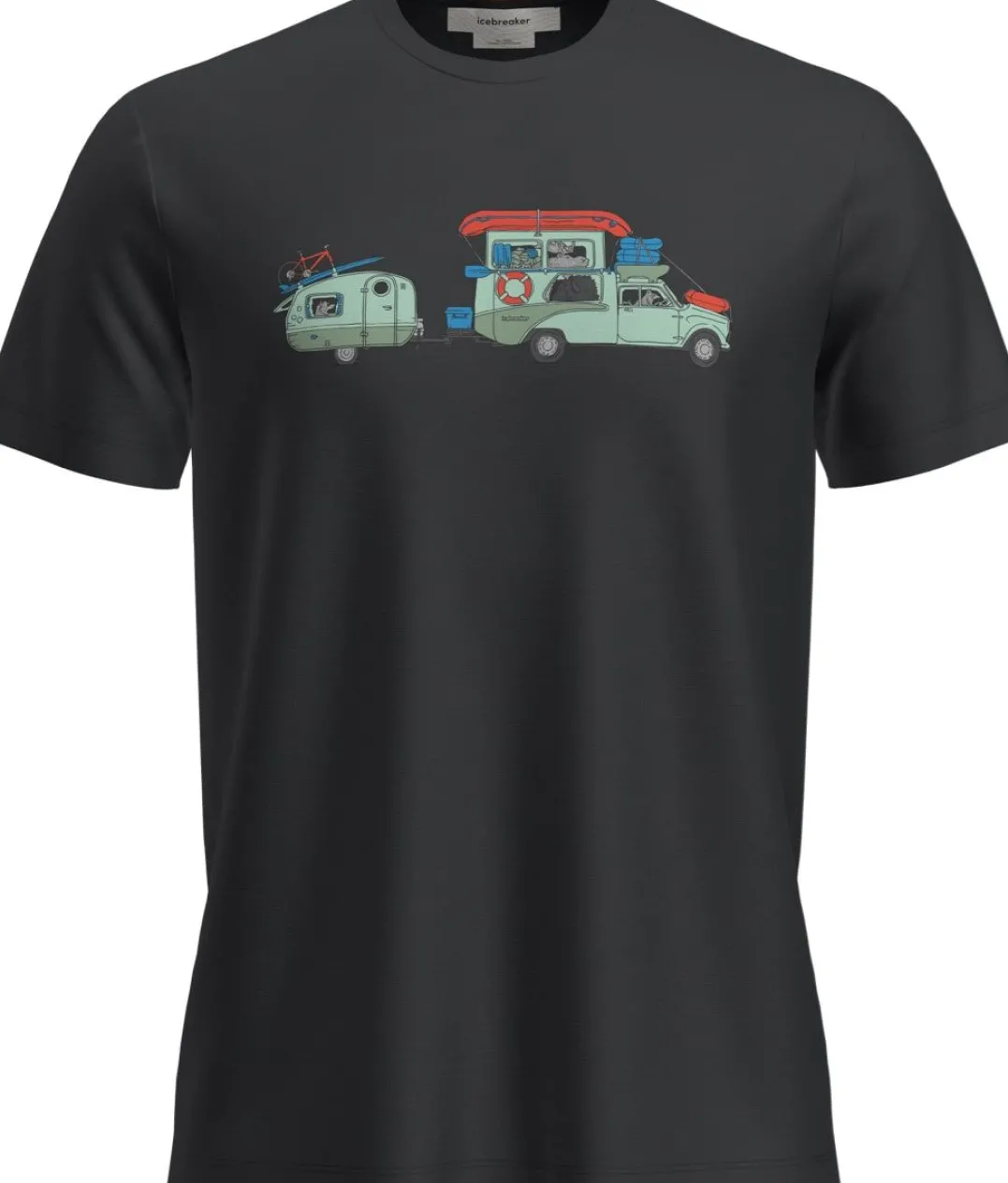 Icebreaker Men Merino 150 Tech Lite SS Tee Transportage Black