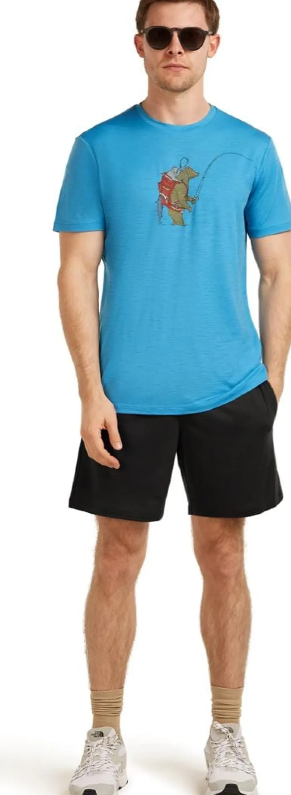 Icebreaker Men Merino 150 Tech Lite Ss Tee Bear Catch Arctic