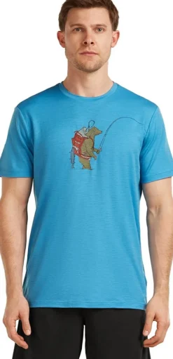 Icebreaker Men Merino 150 Tech Lite Ss Tee Bear Catch Arctic