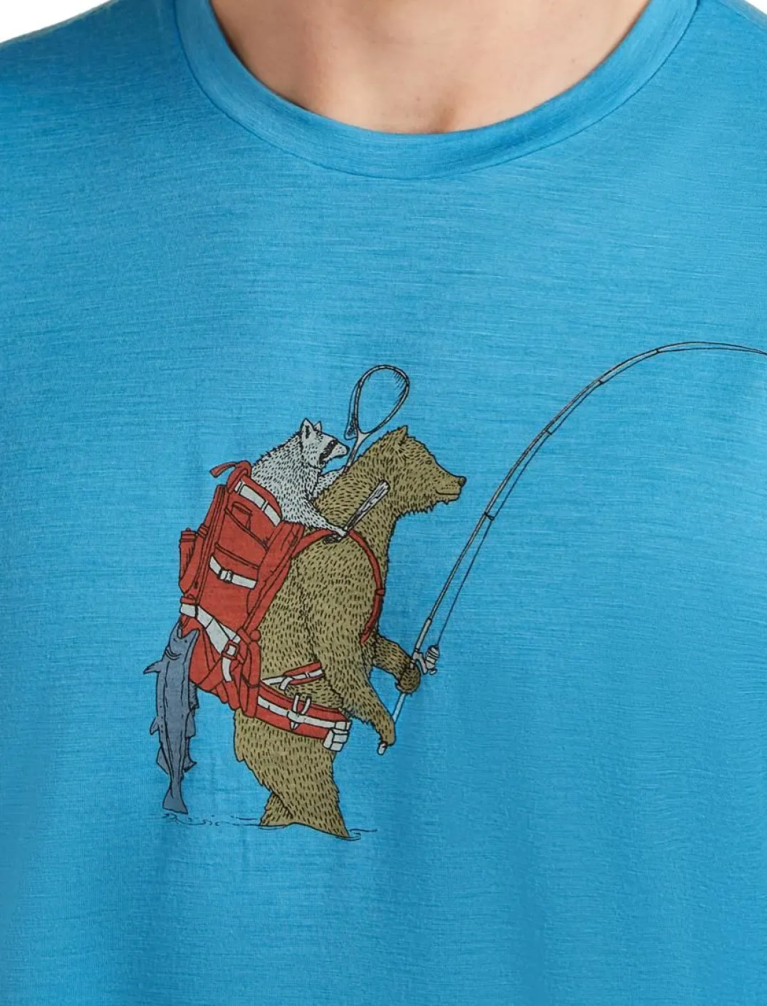Icebreaker Men Merino 150 Tech Lite Ss Tee Bear Catch Arctic