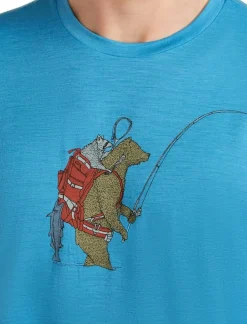Icebreaker Men Merino 150 Tech Lite Ss Tee Bear Catch Arctic