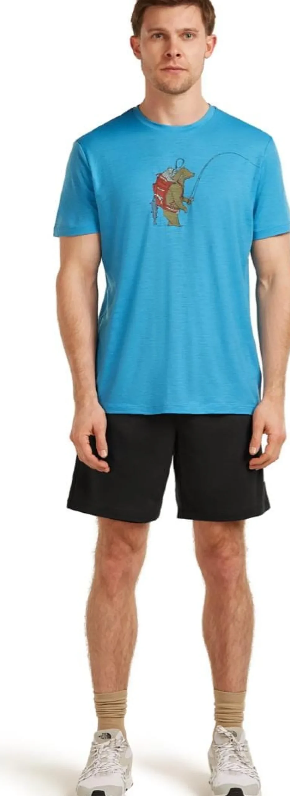 Icebreaker Men Merino 150 Tech Lite Ss Tee Bear Catch Arctic