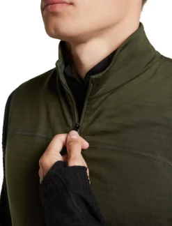 Icebreaker Men Mer300 Realfleece Descender Vest Dk Loden