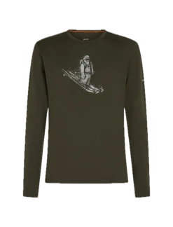 Icebreaker Men's Merino 200 Oasis Long Sleeve Crewe Skiing Yeti Dk Loden