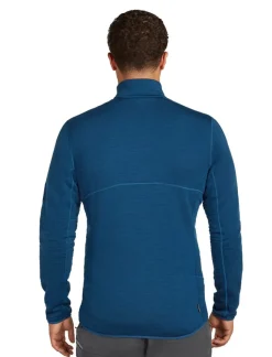 Icebreaker Men's Merino 400 Realfleece Descender Longsleeve Zip Atlantis