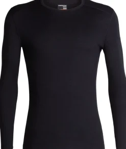Icebreaker Men's 200 Oasis Long Sleeve Crewe Black